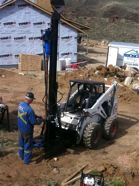 bobcat skid steer hydraulic well drilling rig equipment|deeprock bobcat water well drilling rig.